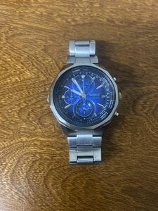 A3　SEIKO　セイコー　WIRED　VK67-K090　青文字盤　クロノグラフ　デイト　ワイアード　クオーツ　メンズ腕時計　ブランド腕時計　不動品