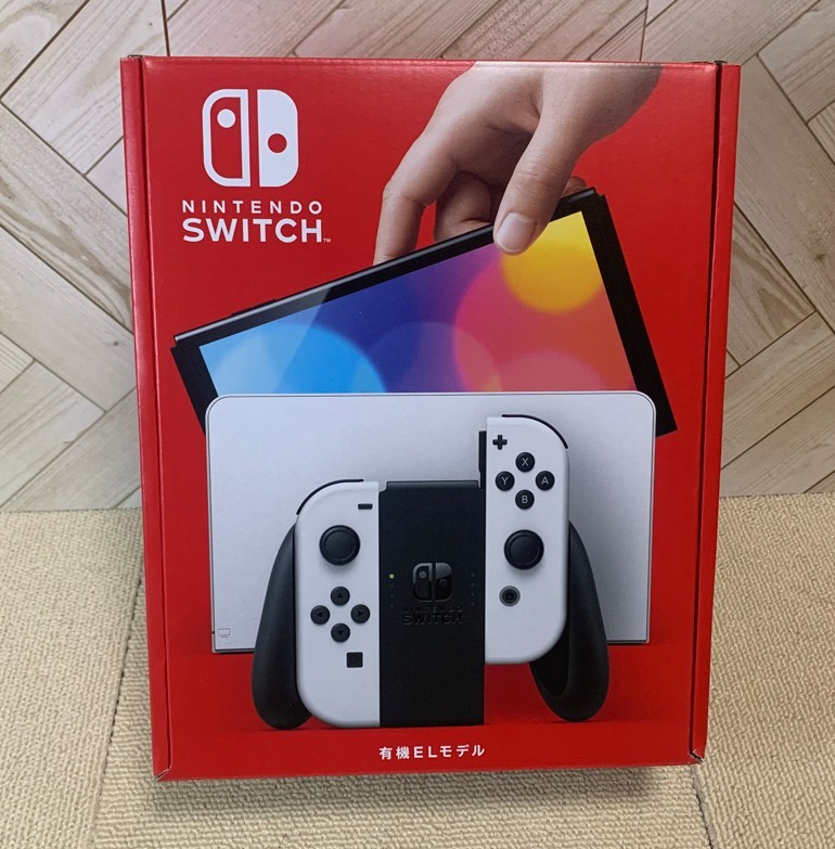 美品】任天堂switch 有機ELモデル本体（ホワイト）【ジョイコン未使用】-