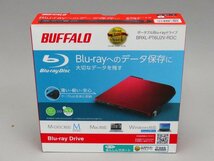 w407 バッファロー BRXL-PT6U2V 外付け ブルーレイドライブ レッド_画像1