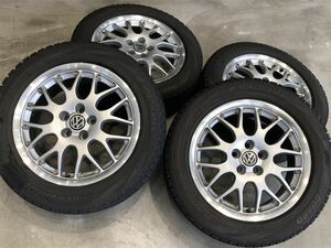 フォルクスワーゲン オプション純正 BBS 16インチ16×6.5J +42 5H P.C.D.100 ヨコハマ スタッドレス 205/55R16 ゴルフ