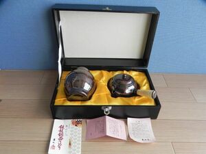 ■中古 美品◆英純堂 桃山古色 銅製 急須 茶壷 セット 共箱 /茶器 茶道具 煎茶道具 ◆HS