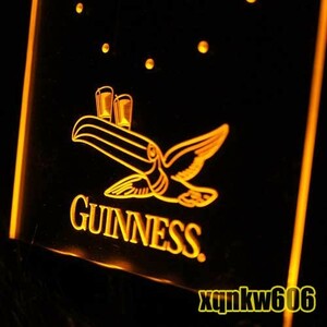 新品★インテリア雑貨★【置き時計】Guinness／ギネス　ネオン時計　YELLOW