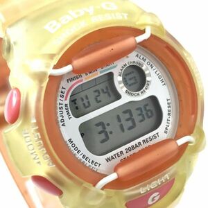 CASIO カシオ BABY-G ベビーG Reef リーフ 腕時計 BG-370 クオーツ デジタル ラウンド ピンク クリア 美品 電池交換済み 動作確認済み