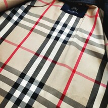 《希少サイズ XL相当》BURBERRY LONDON ②【大人の品格アウター】バーバリーロンドン ステンカラーコート ノバチェック 黒 比翼仕立て 秋冬_画像4