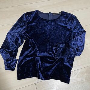 ZARA ベロア トップス zara ザラ tops レディース　Mサイズ