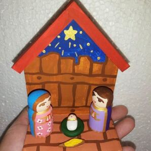 クリスマス 手ひらサイズ降誕場面 Pesebre キリスト誕生 2385