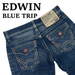 EDWIN EDWIN BT5521 XS (約77cm W30相当) 503 BLUE TRIP フラップポケット ローライズ デニムパンツ メンズ ジーンズ