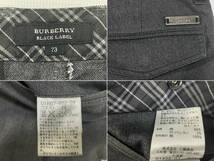 BURBERRY Black Label カーゴパンツ 73 (約78cm) ノバチェック バーバリーブラックレーベル フラップポケット グレー スラックス コットン_画像8