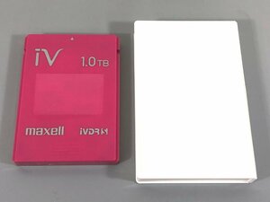 ＜中古品＞maxell カセットハードディスク iVDR-S アイヴィ M-VDRS1T.E 1.0TB マゼンタ（12423100415831OM）