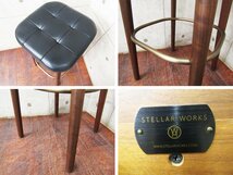 新品/未使用品/STELLAR WORKS/FLYMEe取扱い/Utility stool H760/Neri & Hu/ウォールナット/スチール/牛革/ハイスツール/134,200円/ft8495m_画像5