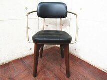 新品/未使用品/STELLAR WORKS/FLYMEe取扱い/Utility Arm Chair U/Neri＆Hu/ウォールナット/スチール/牛革/アームチェア/193,600円/ft8344m_画像3