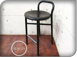 新品/未使用品/MAGIS/高級/PIPE STOOL H77/JASPER MORRISON /SD1220/black5130/dark-coloured beech7055/パイプスツール/106,700円yykn911k