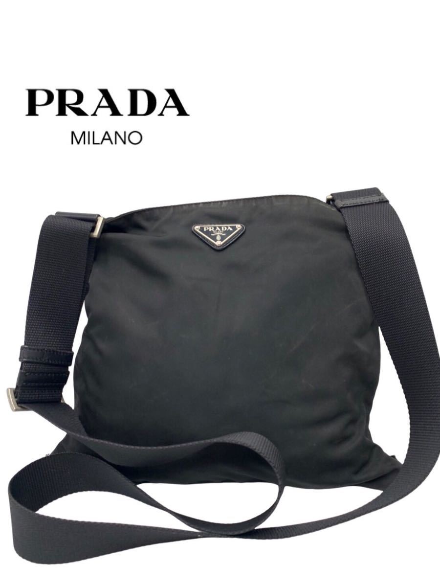 PRADA プラダ テスート ミニショルダーバッグ ナイロン ブラック z23