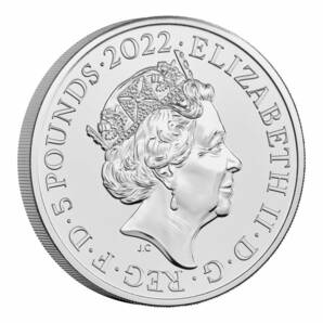 2022 イギリス エリザベス二世女王 英国連邦治世70年記念 5ポンド 硬貨の画像3