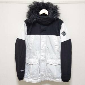 大人気【HOLLISTER】ホリスター ALL-WEATHER COLLECTION 裏ボア ジャケット ファー フーディー パーカー アウター ホワイト×ブラックM/99j