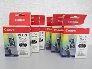 長期保管 未使用 canon インクカートリッジ BCI-21 Black 3colors 6つセット