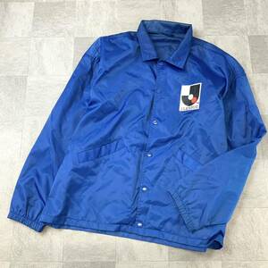 希少 90s 初期 J LEAGUE Jリーグ 初期チーム ビッグデザイン コーチジャケット ナイロンジャケット メンズ フリーサイズ ブルー サッカー