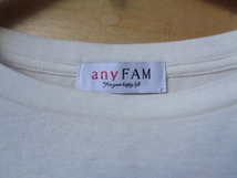 anyFAM　コットン100%　長袖　カットソー/チュニック　白　後ろ長め♪　２　美品(^^♪　オンワード樫山_画像3