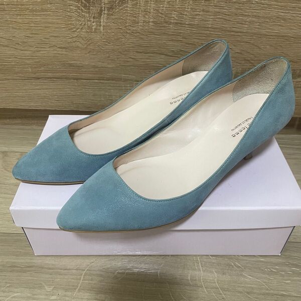 マリーファム パンプス 24cm ヒール4.5cm ラメ パーティー オフィス