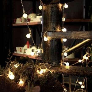 フェアリーライト電飾led イルミネーション 6M40個 電池式 クリスマス 飾りツリー led電球 屋外防水室内 (ウォームホワイト) (電球色)