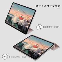 KenKe 新型 iPad Pro 11 ケース 第4/3/2/1世代 通用 磁気吸着 軽量 高級PU材質 カバー Pencil 2 iPad Pro 11インチ (チェリーピンク)_画像3