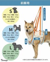 Tierneys 犬用 介護ハーネス 犬用歩行サポート 犬用ハーネス 歩行補助リード けが 老犬 介護 リハビリ 歩行訓練 (前足 Lサイズ)_画像5