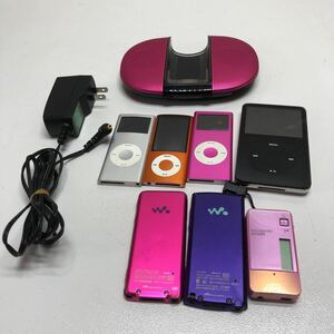 【ジャンク品】Apple iPod SONY WALKMAN NW-s754 NW-s764 kenwood m-512b5 デジタルオーディオプレーヤー まとめ セット 管10181311