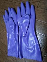 未使用品　残り２箱　ショーワの手袋　サンローブ　L　ゴム手袋　ツヤ　艶　家庭用　紫　バイオレット　ビニール手袋　ビニテ　昭和レトロ_画像5