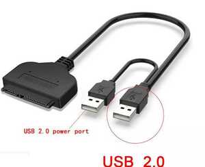 *USB2.0 SATA накопитель на жёстком диске адаптер *2.5 дюймовый SATA SSD / HDD для не использовался!!