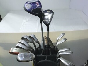 F1-001◆ゴルフクラブセット PING Wilson HONMA BRIDGESTONE KATANAキャディバック付きIGNIO スポーツ (EYE2/ZZ-LITE/ピン) 現状品