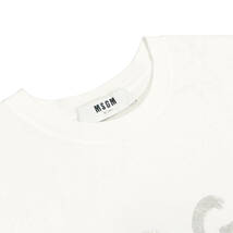 MSGM エムエスジーエム Tシャツ ラメロゴ 半袖 XS 白 2041MDM94 レディース A28_画像4