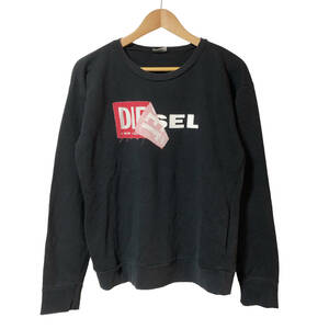 DIESEL diesel Kids sweat sweatshirt Logo Vintage processing 14 black A30