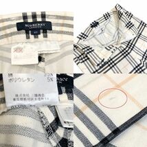 BURBERRY バーバリー チェック パンツ ブーツカット フレア ストレッチ 40 アイボリー 黒 レディース A22_画像10