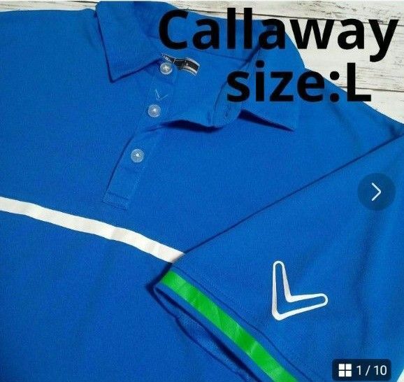 【新品】Callaway　メンズ　ゴルフ　ポロシャツ　半袖　L