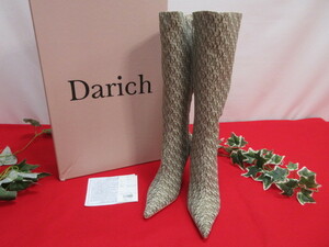 【OH6254/10】未使用　Darichi/ダ―リッチ　レディース　ロングブーツ　ベージュ　Sサイズ　￥19789の品