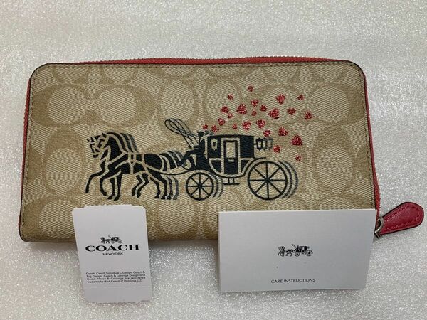 COACH 財布 人気 馬車 ハート