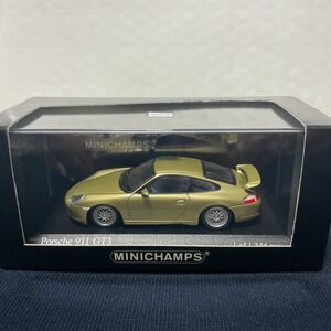 1/43ミニチャンプス 911GT3（996GT3）ストリート ゴールド 暗室保管美品