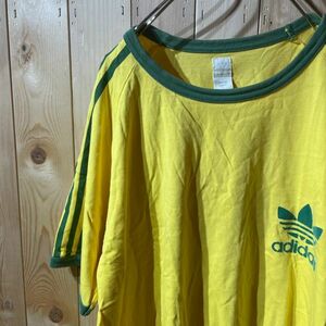 [KWT4036] adidas 半袖Tシャツ メンズ イエロー グリーン ４XO ポス