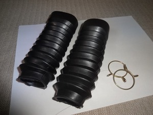 [送料込] 32mm（31-34?）フォーク用 フォークブーツ 自由長150mm程度 新品 社外品? 2個組 125ccクラススクーター等