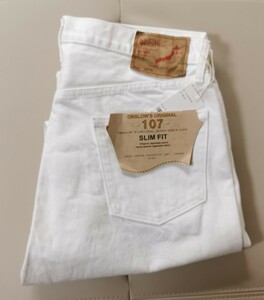 未使用品 orSlow SLIM FIT WHITE JEANS 107W オアスロウ ホワイトジーンズ