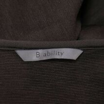 B ability BOSCH ボッシュ 秋冬 半袖 ウール★ カットソー Tシャツ Sz.38　レディース 日本製　E3T02260_9#E_画像6