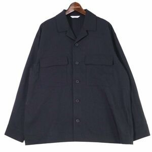 未使用★ GLOBAL WORK グローバルワーク 通年 長袖 ストレッチ ワーク CPO シャツ ジャケット Sz.L　メンズ ネイビー　E3T02385_A#O