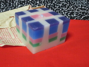 * aroma candle .. Cube 4 color four angle simple design new goods 