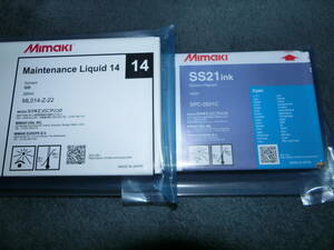 送料無料　ミマキ　インク　ＳＳ２１ SPC-0501 C　シアン　＋　洗浄液　未使用　Mimaki　ink