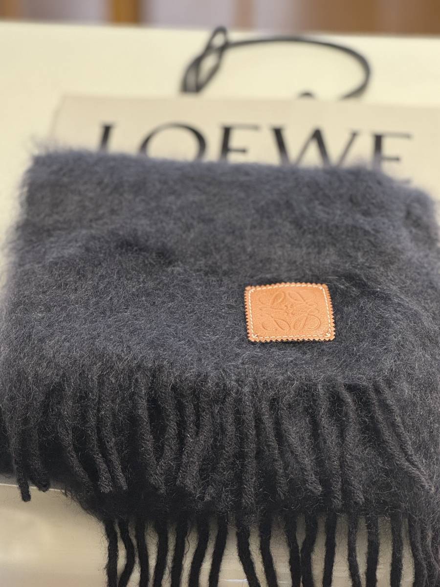 LOEWE ロエベ モヘア ウール マフラー ストール 品 ◇14088-