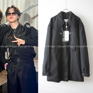 【定価23.2万】新品 メゾンマルジェラ⑪ ウール ジップ シャツ ジャケット BTS JIMIN ジミン 着用 Maison Margiela マルタン ミリタリー