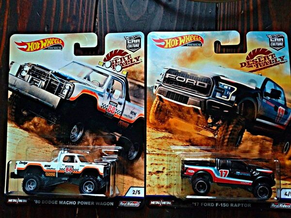 Hot Wheels FORD F150ラプター ＆DODGE Macho Power ピックアップ トラック２台セット