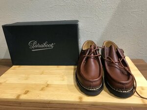 パラブーツ Paraboot レザーシューズ サイズ42.5 28.5cm ブラウン 715603 MICHAEL/MAECHE Ⅱ メンズ シューズ