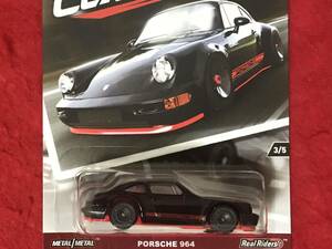 即決 ホットウィール PORSCHE 964 黒 HotWheels ポルシェ MODERN CLASSICS モダンクラシック HW ポルシェ911 RealRiders カーカルチャー