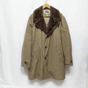 70s WOOLRICH ウールリッチ ダウン コート ジャケット サイズ42 ベージュ系 リアル ムートンファー TAN 白タグ 古着 VINTAGE